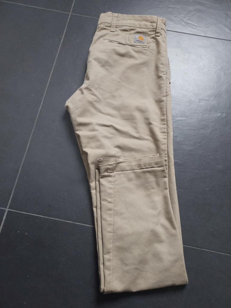 Broek Carhattt, Enlèvement, Comme neuf, Autres tailles, Beige
