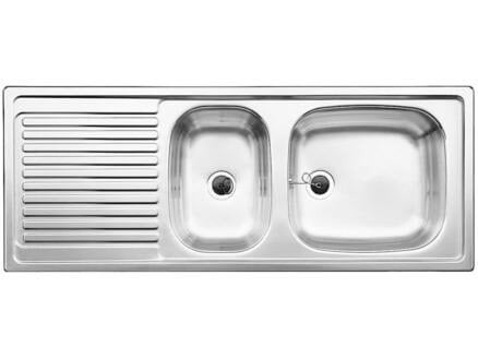 Inox dubbele afwasbak, Ophalen