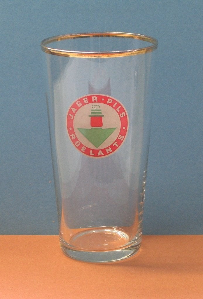 BIERGLAS JAGER ROELANTS 483, Verzamelen, Biermerken, Ophalen, Gebruikt, Glas of Glazen, Overige merken