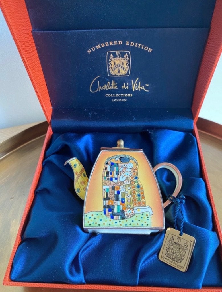 Mini theepot Charlotte di Vita - Gustav Klimt the kiss, Verzamelen, Ophalen of Verzenden, Nieuw