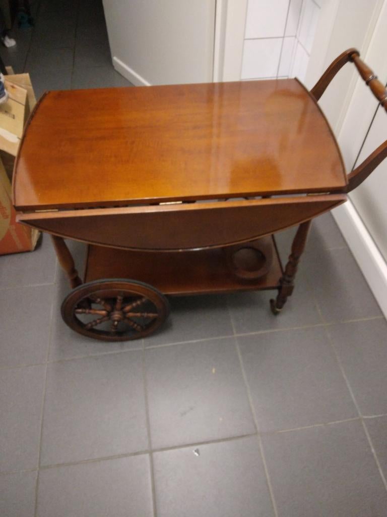 Houten serveer  tafeltje, Antiek en Kunst, Ophalen