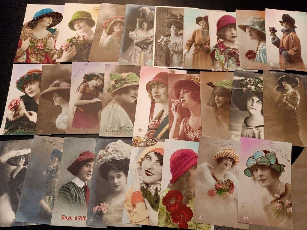 113 fantasie hoeden, Collections, Cartes postales | Thème, Enlèvement ou Envoi
