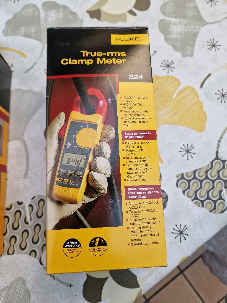 Ampere tang Fluke 324 True-RMS-stroomtang, Ophalen of Verzenden, Nieuw, Overige meters
