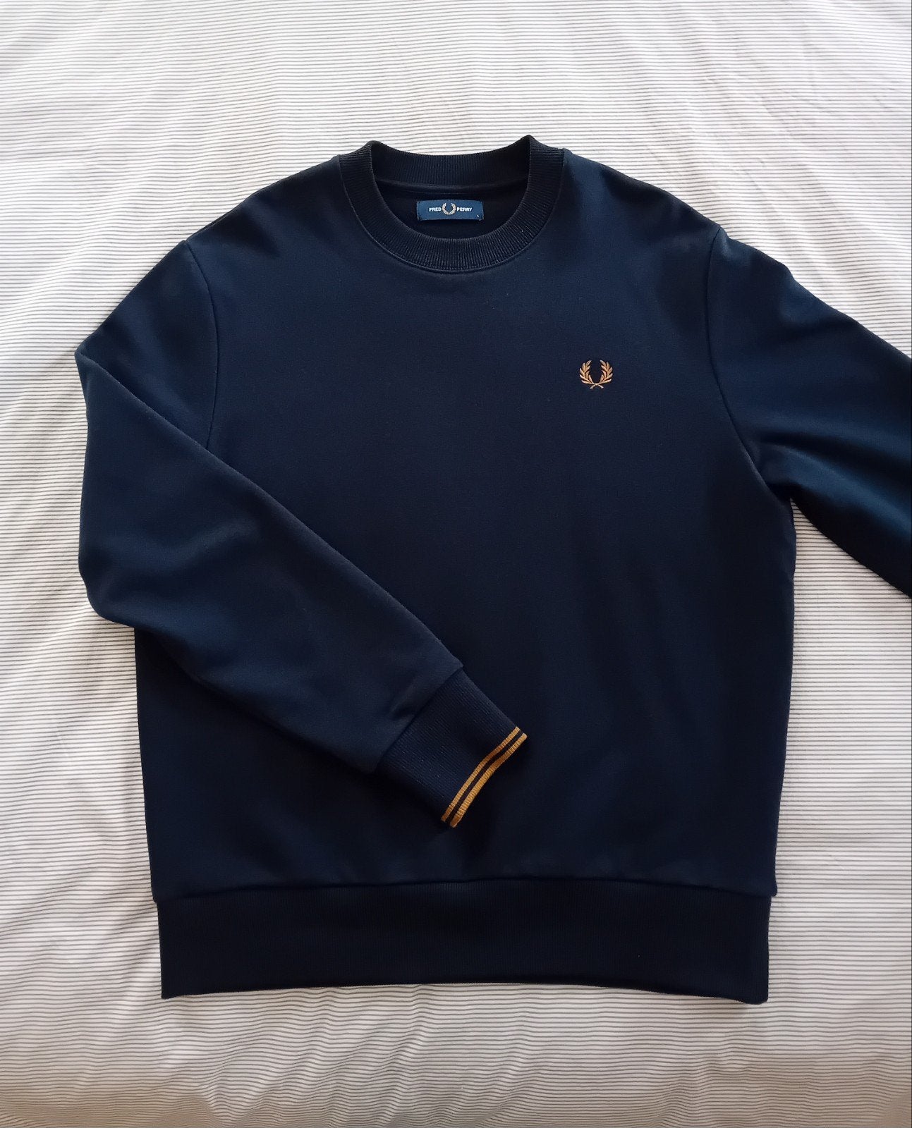 Fred Perry Sweater, Maat 52/54 (L), Blauw, Nieuw, Ophalen of Verzenden