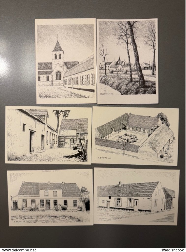 Lebbeke 8 kaarten, Verzamelen, Ophalen of Verzenden, Oost-Vlaanderen