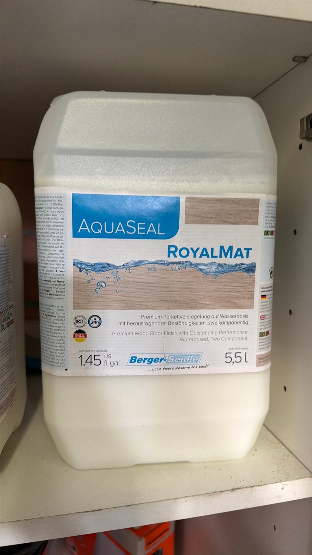Berger-Seidle AquaSeal RoyalMat 5,5L - White Finish, Doe-het-zelf en Bouw, Verf, Beits en Lak, 5 tot 10 liter, Wit, Nieuw, Ophalen of Verzenden