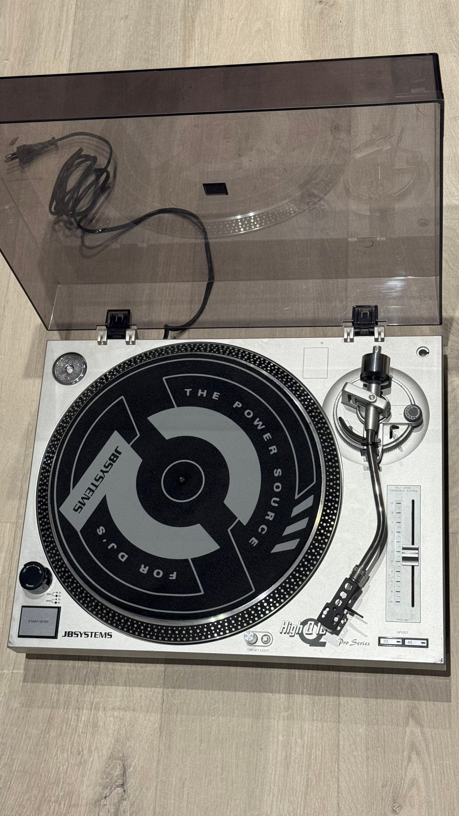 JB Systems High-Q10 Pro Series DJ-draaitafel – met stofkap, Ophalen, Gebruikt, Platenspeler