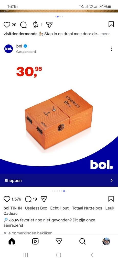 Useless box zwart. Nieuw. Afhalen zemst., Ophalen, Nieuw