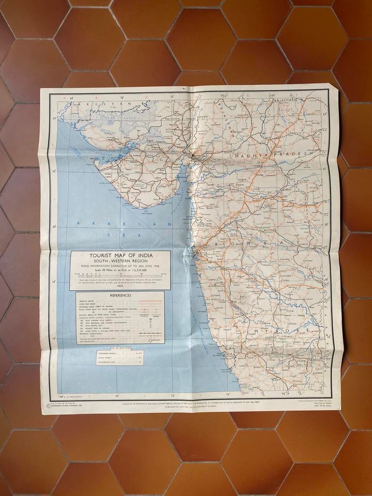 Drie indische kaarten, Livres, Atlas & Cartes géographiques, Autres régions, Enlèvement, Utilisé, Carte géographique