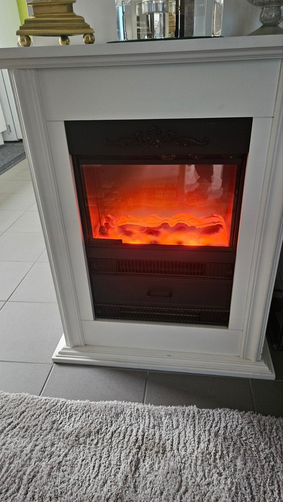 Elctriche open haard met houten schouw, Huis en Inrichting, Ophalen
