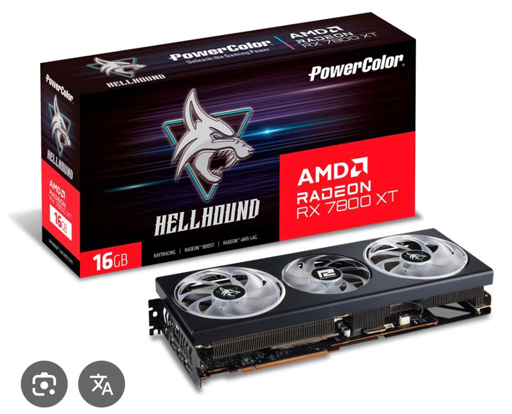 Powercolor rx 7800xt (garantie tot 7-7), Computers en Software, Videokaarten, Ophalen, Zo goed als nieuw