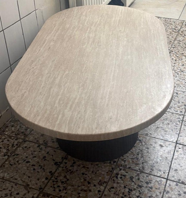 Table de salon / table basse, Maison & Meubles, Enlèvement, Comme neuf, Ovale