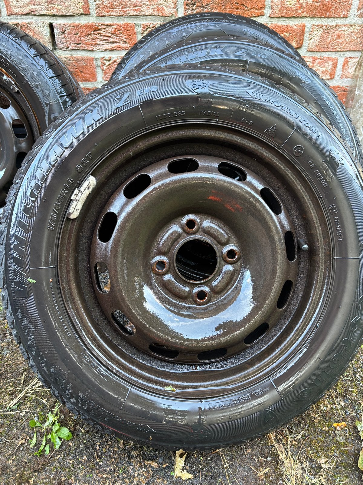 4 jantes tôles 175/65R14 - 4x108, Autos : Pièces & Accessoires, 14 pouces, 175 mm, Pneus été, Enlèvement