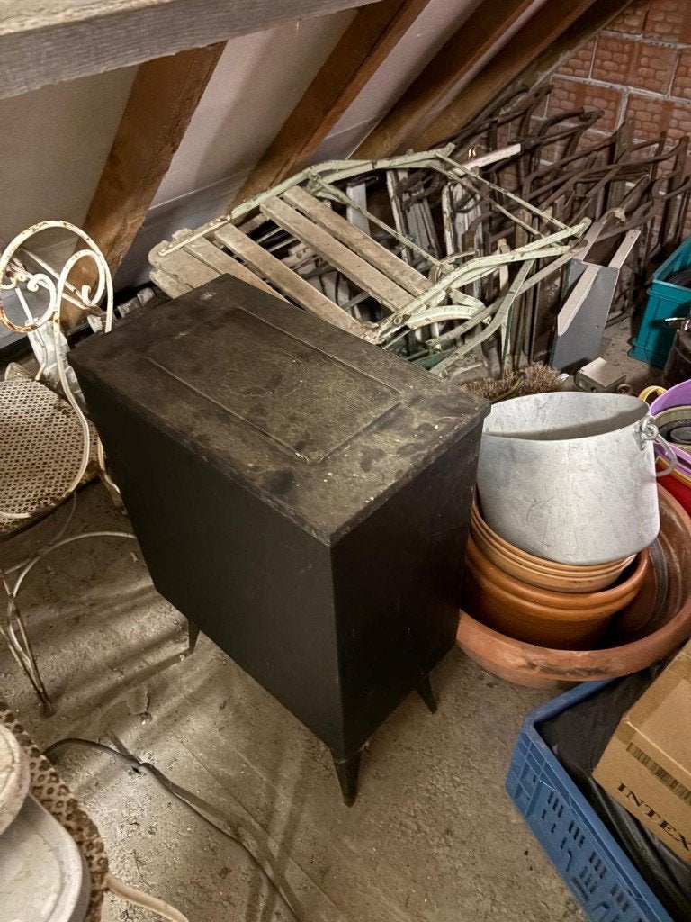 2 kleine industriële metalen kastjes, Ophalen, Minder dan 50 cm, Gebruikt, Minder dan 25 cm