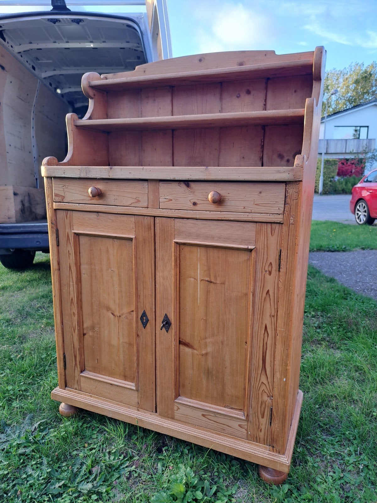 Belle armoire/buffet en bois ancien avec attache, 25 à 50 cm, Enlèvement ou Envoi, Utilisé, 50 à 100 cm