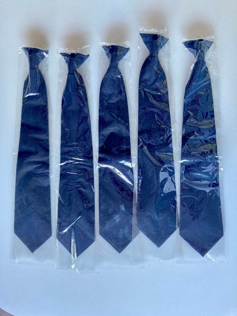 Clip-on stropdas donkerblauw – 5 stuks, Vêtements | Hommes, Neuf, VERROLUX, Enlèvement ou Envoi, Bleu