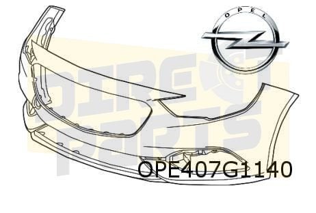 Opel Insignia B (6/17-) voorbumper (bij ParkAssist UFQ) (te, -, -, Opel, Nieuw