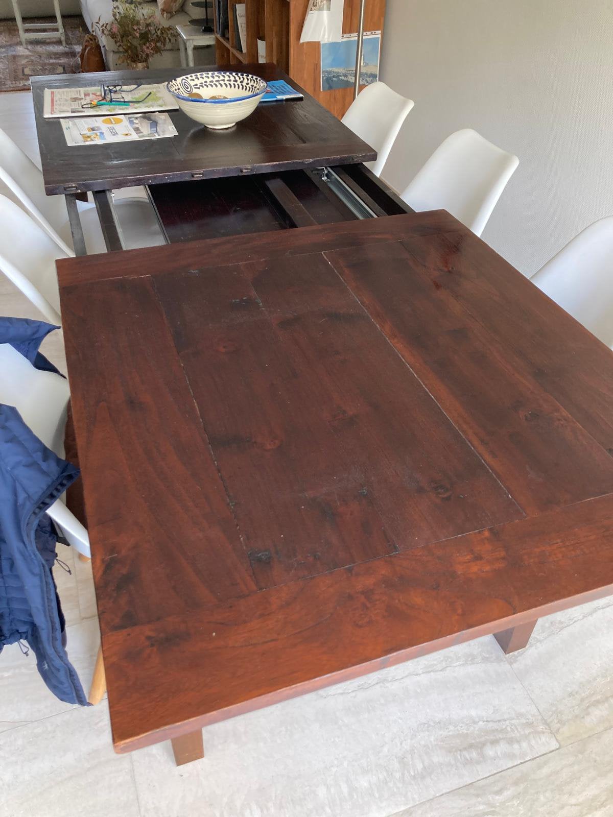 Tafel, Huis en Inrichting, Ophalen, Vierkant, 200 cm of meer, 50 tot 100 cm