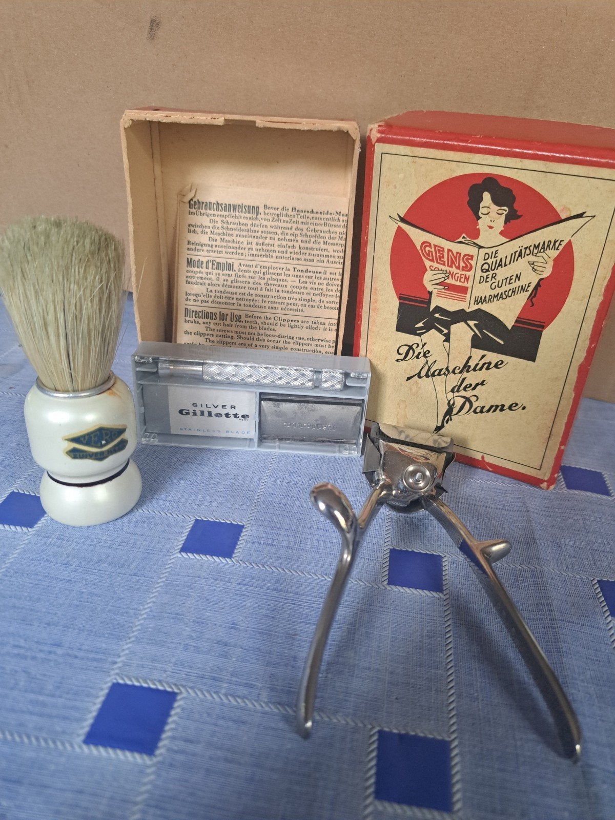 Vintage Kappers / Barber Set, Antiek en Kunst, Ophalen