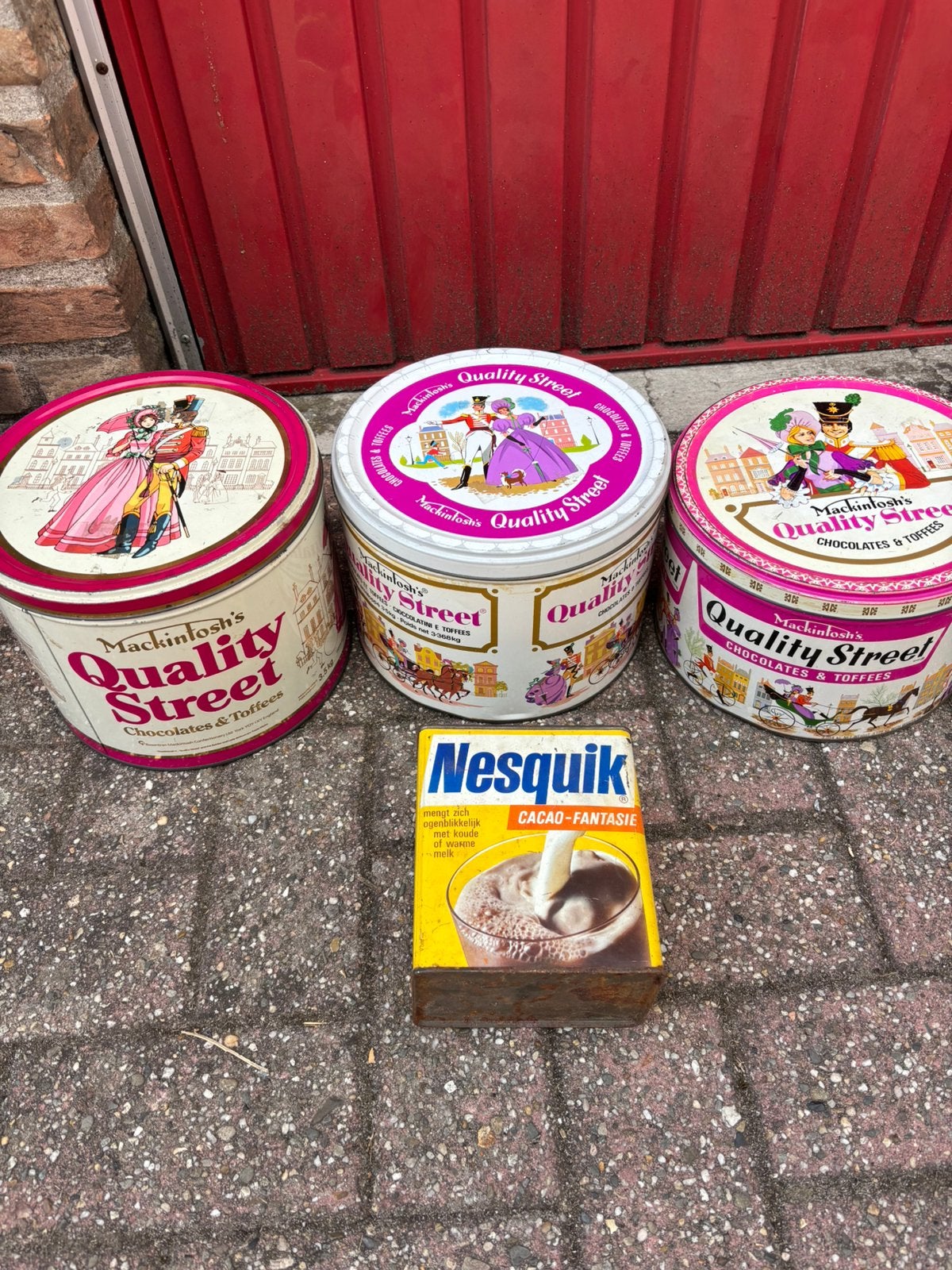 Vintage blikken dozen 4stuks, Verzamelen, Blikken, Ophalen