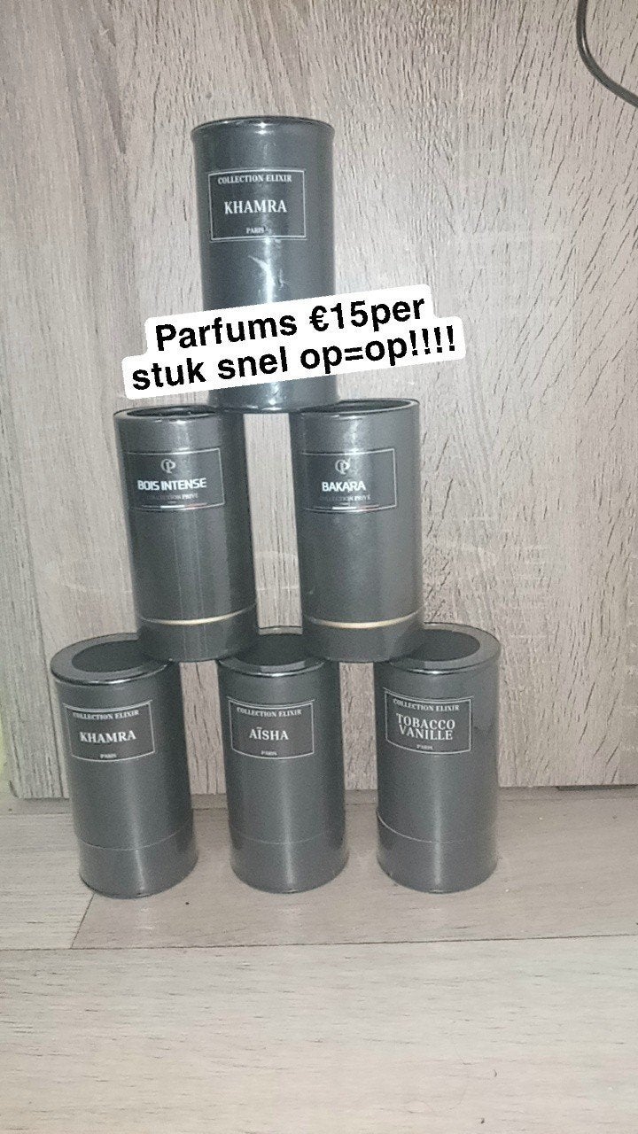 Parfums te kop op=op snell kopen!!!!!, Nieuw, Ophalen of Verzenden, Landelijk, Glas