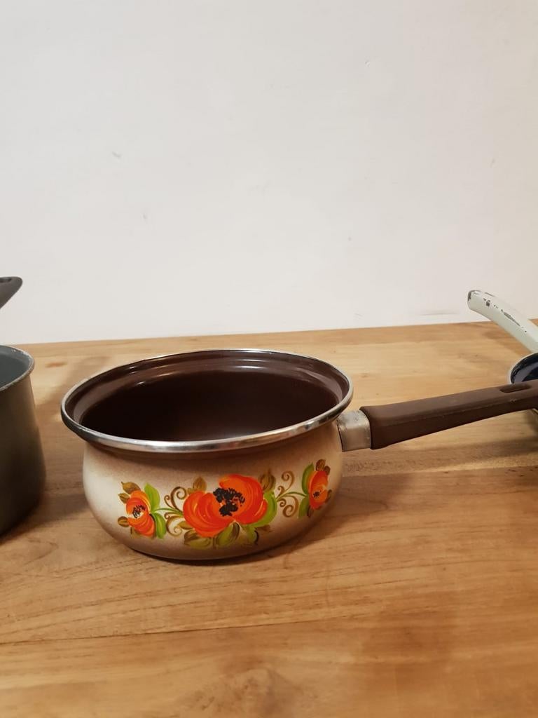 Vintage emaille steelpan, Huis en Inrichting, Keuken | Potten en Pannen, Ophalen