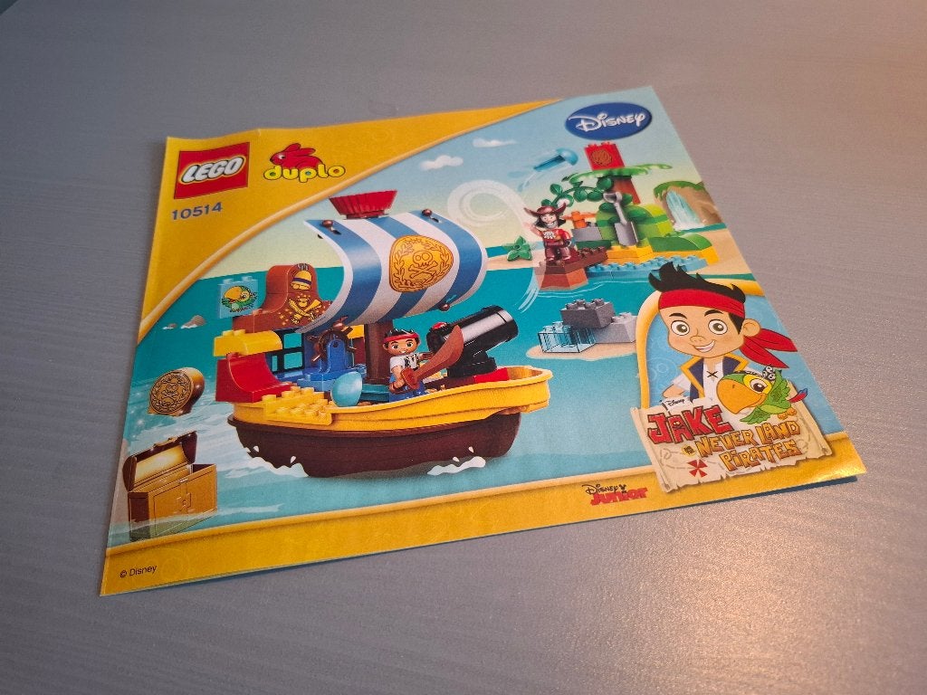 Duplo 10514 – Jake's piratenschip Bucky, Enlèvement ou Envoi, Ensemble complet, Utilisé, Complet