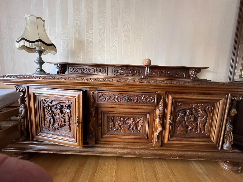 Antieke eetkamer, Ophalen, Gebruikt, 4 tot 6 stoelen