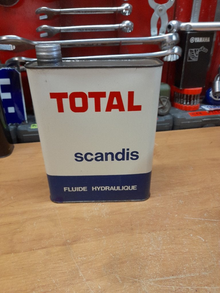 ancien bidon huile vide total scandis fluide hydraulique, Envoi, Utilisé, Autres types