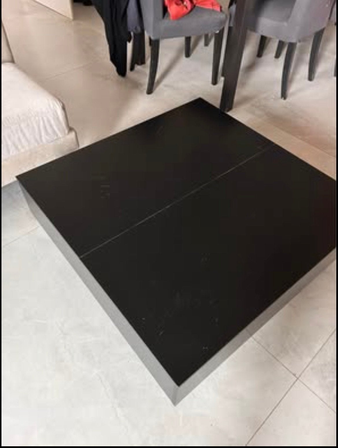Table basse carrée noire, Enlèvement, Comme neuf, Noir