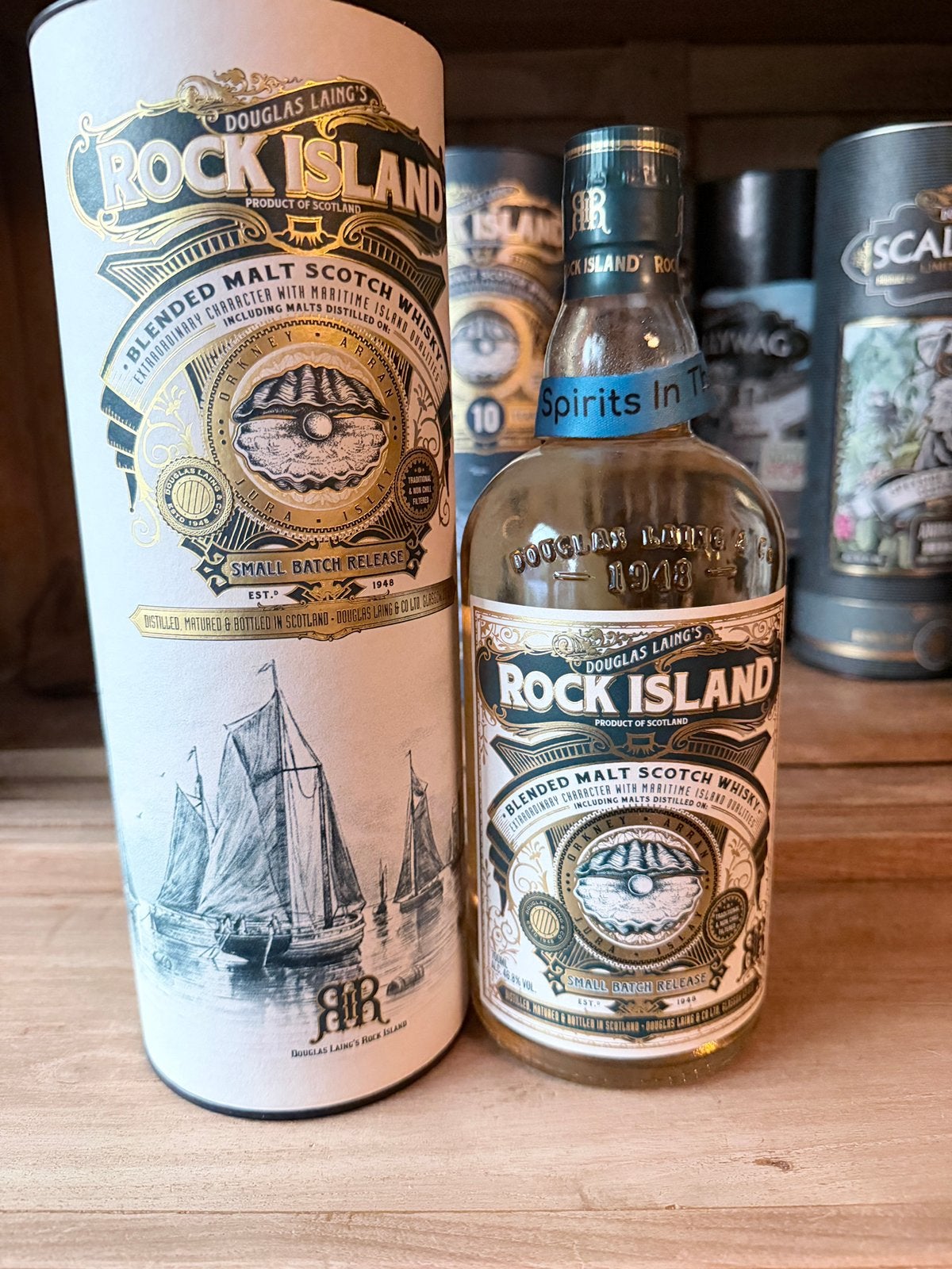 DL Rock Island Small Batch Whisky – 46,8% – 70 cl, Ophalen of Verzenden, Zo goed als nieuw, Vol