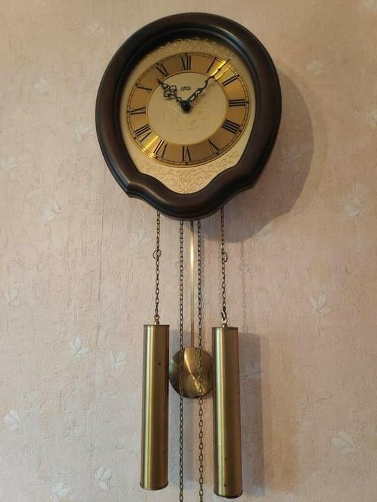 AMS mechanische wandklok met gewicht en slinger, Antiek en Kunst, Antiek | Klokken, Ophalen