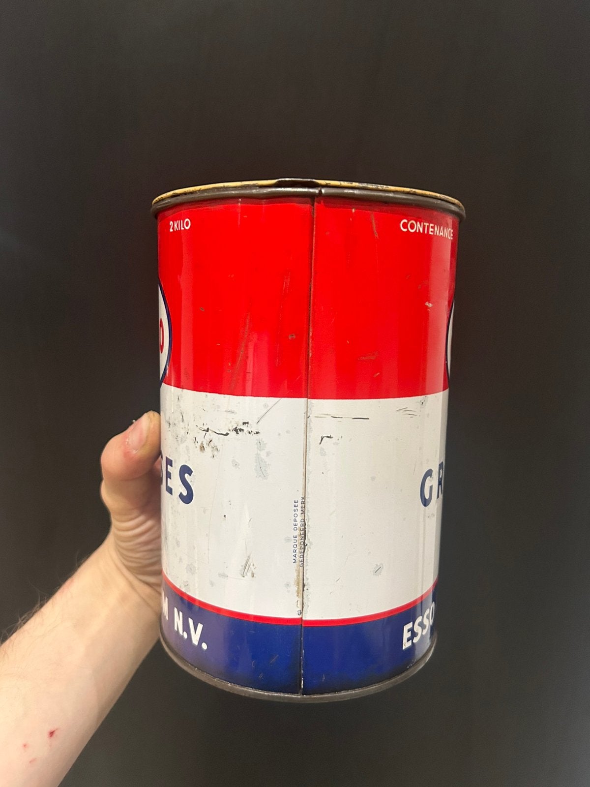 Vetpot esso zonder busolie geen olieblik oliekannetje, Verzamelen, Ophalen of Verzenden, Zo goed als nieuw, Koffie
