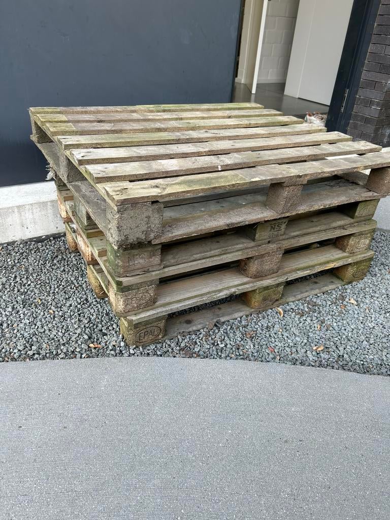 4 paletten (3 europalleten), Bricolage & Construction, Bois & Planches, Enlèvement, Comme neuf