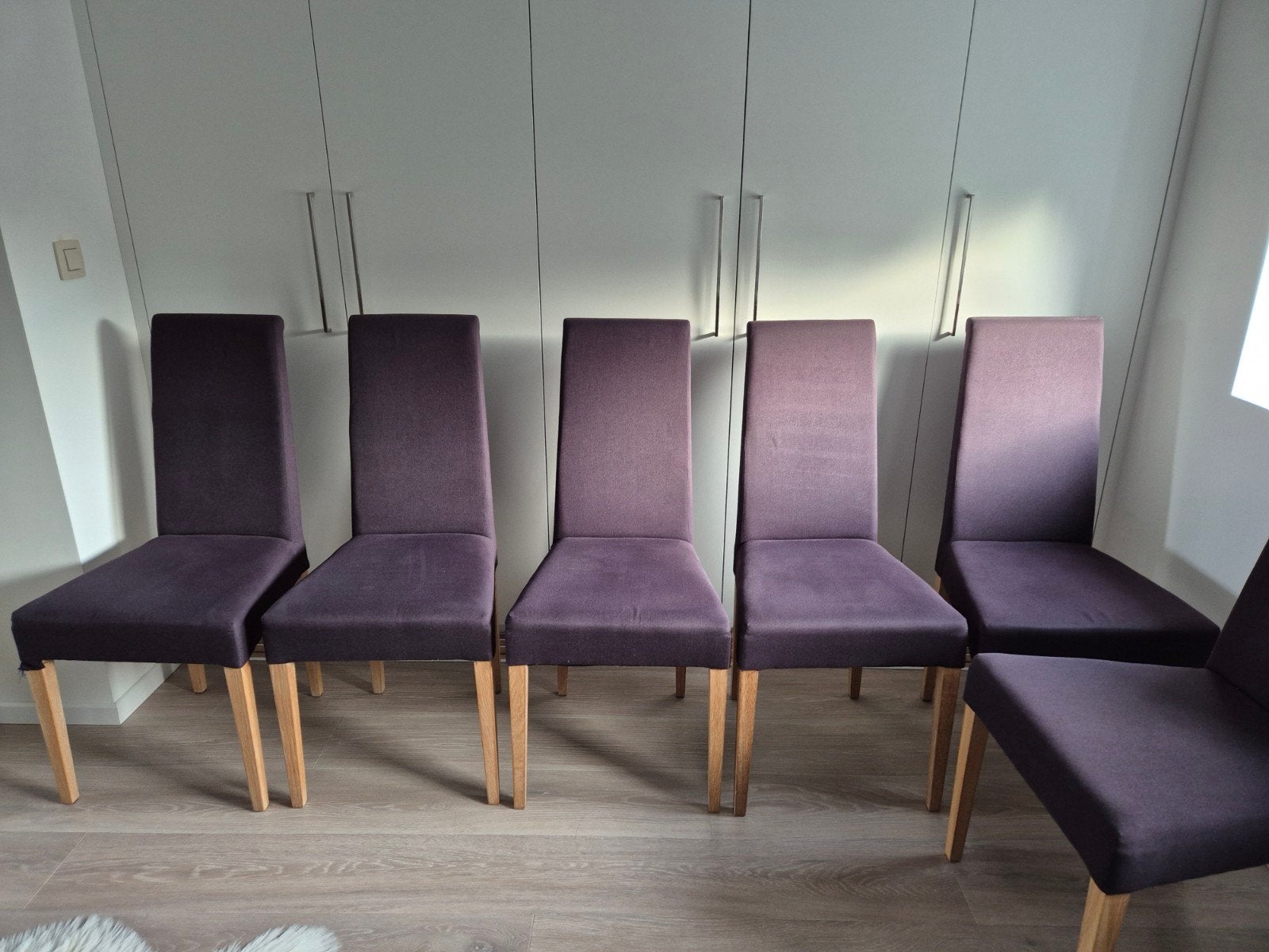 6 Eetkamerstoelen, Huis en Inrichting, Stoelen, Ophalen, Gebruikt, Hout, Vijf, Zes of meer stoelen