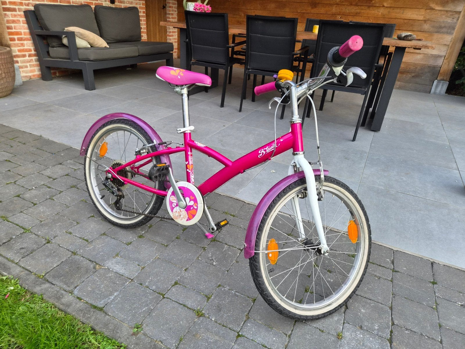 meisjesfiets 20 inch, Vitesses, Frein sur jante, Btwin Decathlon, 20 pouces