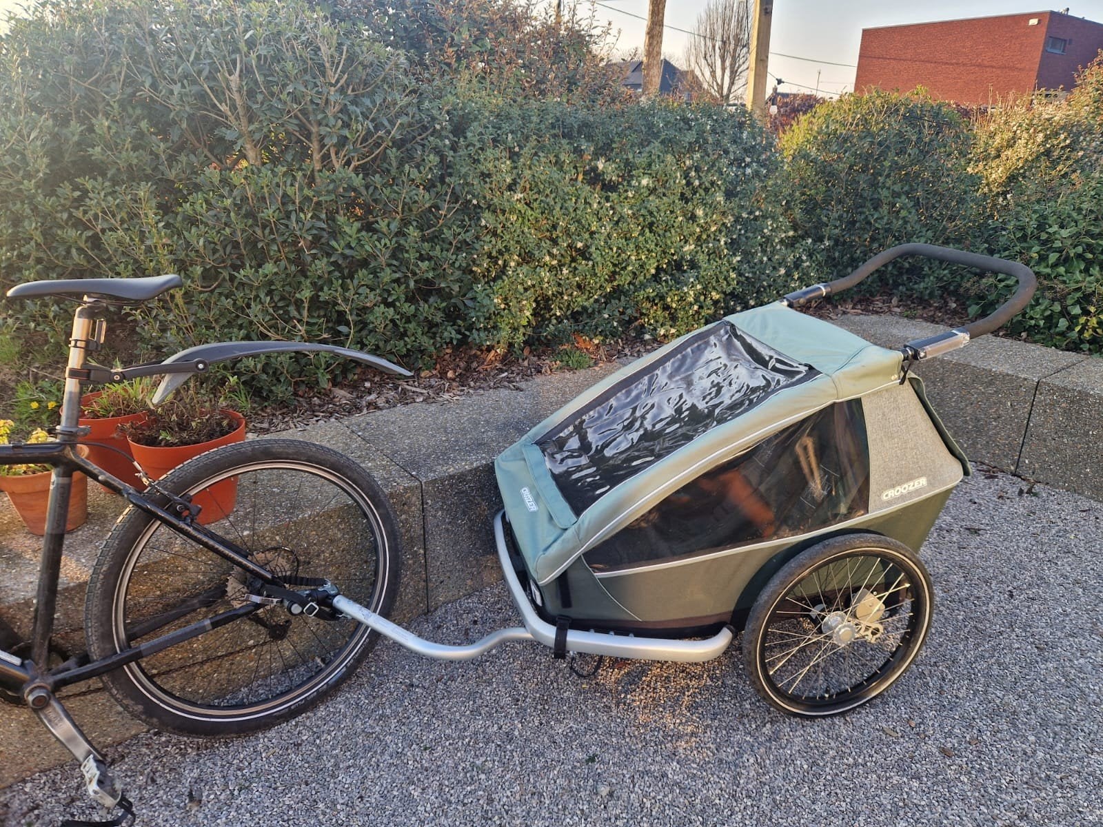 Croozer fietskar incl. alle toebehoren, Fietsen en Brommers, Ophalen, Opvouwbaar, Zo goed als nieuw, Kinderkar
