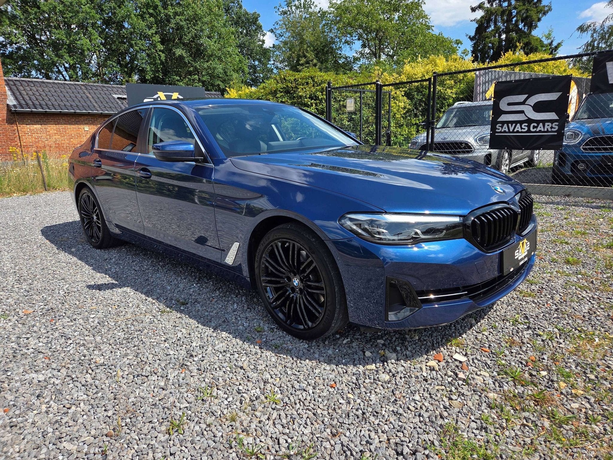 BMW 520 520iA/Apple-Android/Mild hybride, Auto's, Automaat, Gebruikt, Blauw, Bedrijf
