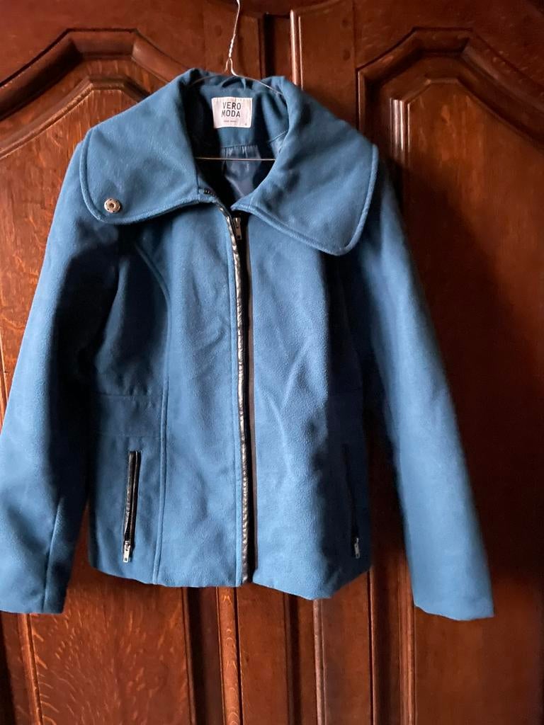Mooi en warm blauw damesvest MT XL, Ophalen of Verzenden, Zo goed als nieuw, Blauw