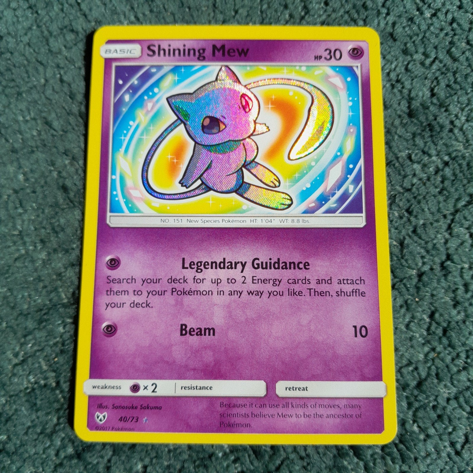 Shining Mew Slg 40, Enlèvement ou Envoi, Comme neuf, Cartes en vrac, Foil