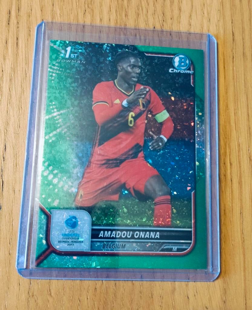 Topps Bowman under23 Amadou Onana België genummerde kaart, Verzamelen, Ophalen