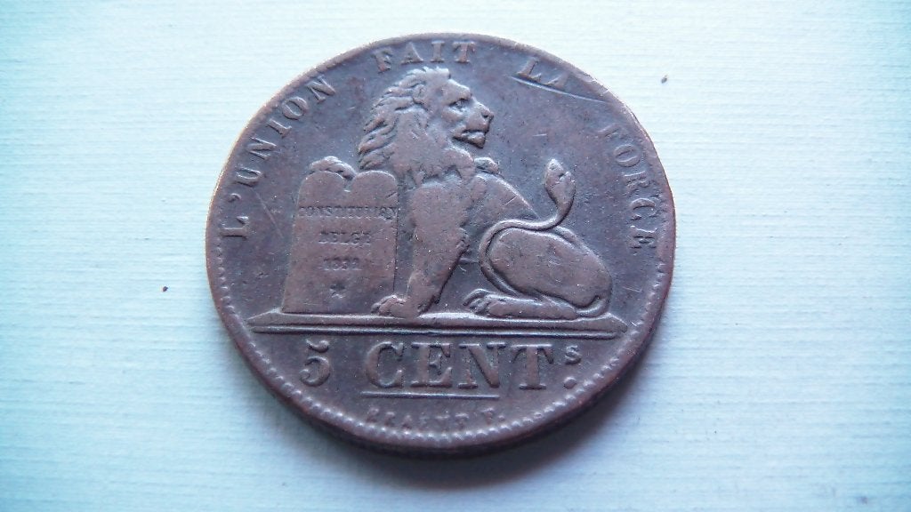 belgique 5 centimes 1948, Enlèvement