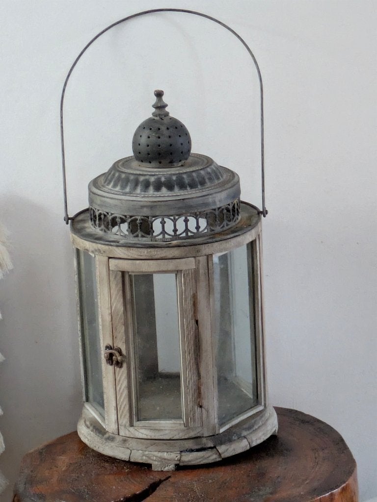 Lanterne extérieure pour grande bougie, Gris, Autres marques, Enlèvement, 40 cm