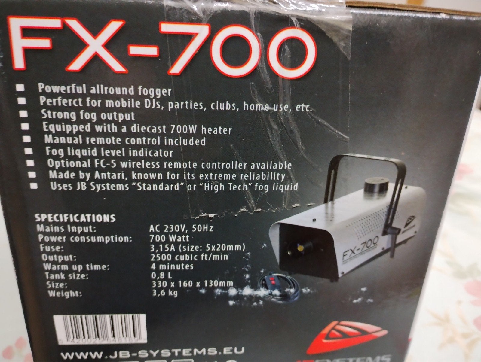 FX-700 rookmachine NIEUW !!!, Muziek en Instrumenten, Ophalen, Nieuw, Rookmachine
