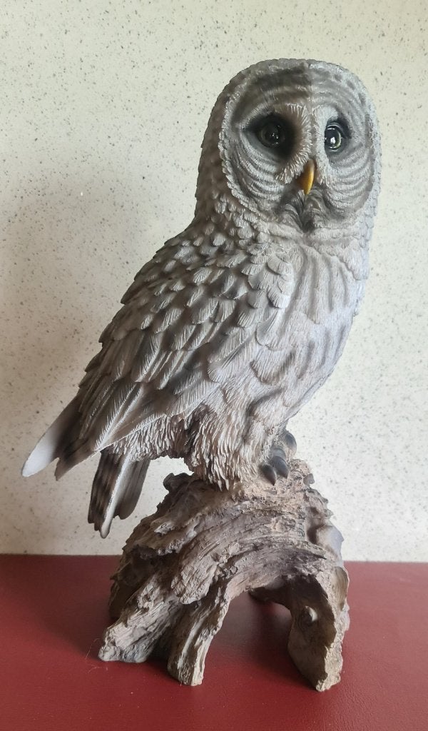 Figurine réaliste de chouette pour jardin (ou intérieur), Enlèvement ou Envoi, Comme neuf, Autres matériaux, Animal