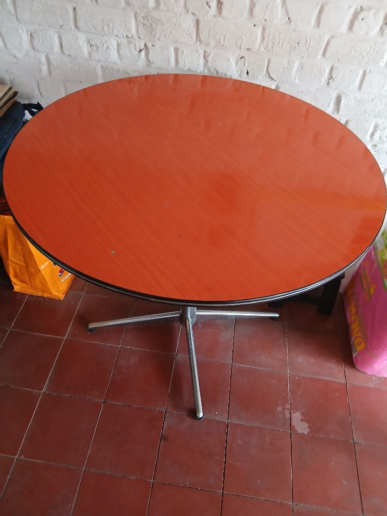 Table cuisine stratifiee ronde annee 60, Antiquités & Art, Enlèvement