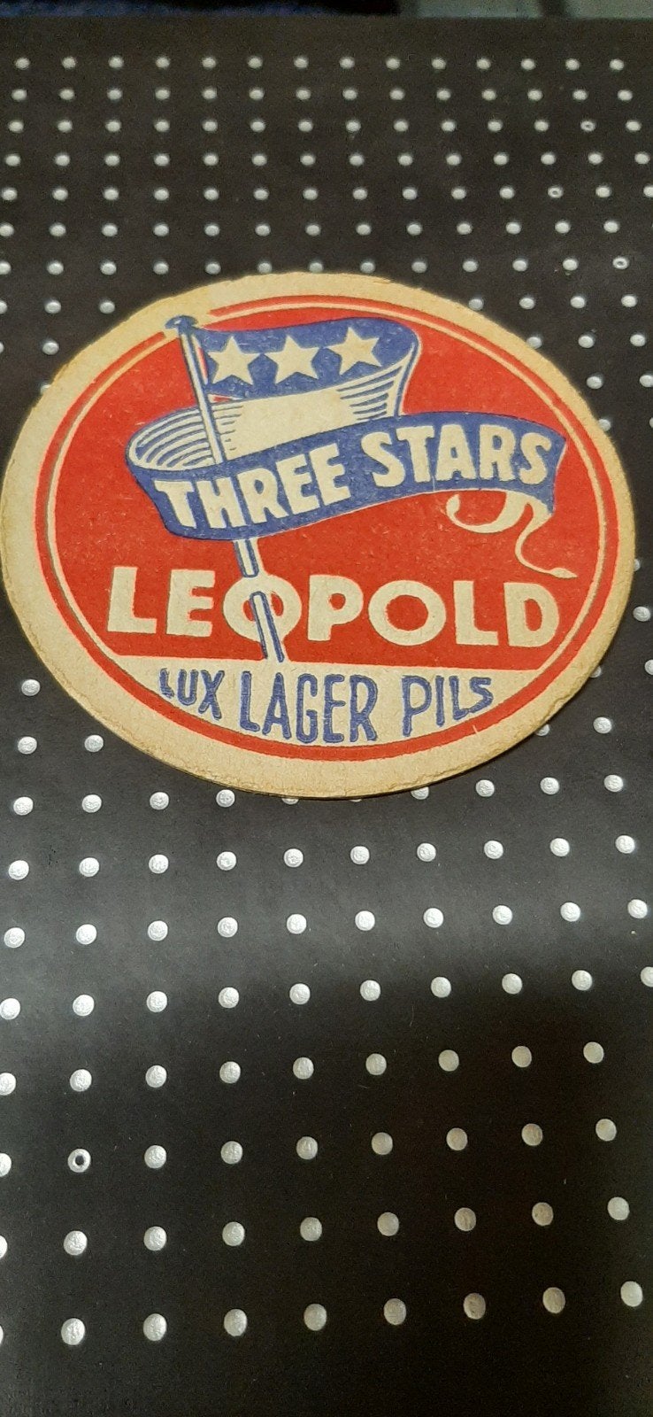 Oud bierviltje Three Stars Pils van Leopold Elsene, Verzamelen, Ophalen