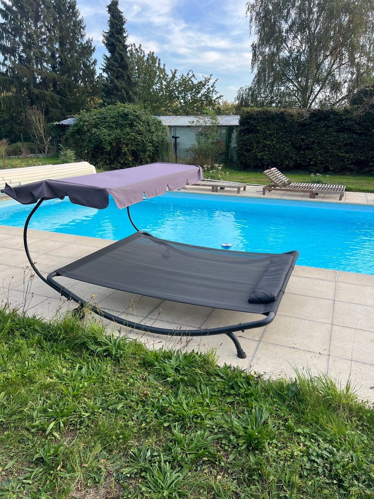 Nieuw tuinbed met zonnenscherm, Tuin en Terras, Ophalen, Nieuw