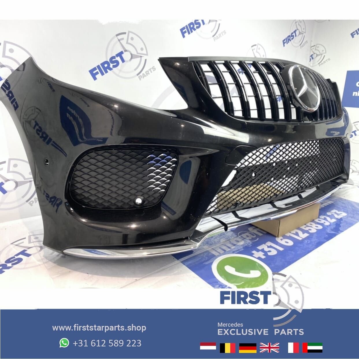 W166 GLE AMG VOORBUMPER A1668851538 GLE 350 450 43 AMG BUMPE, Gebruikt, -, Voor, Ophalen of Verzenden