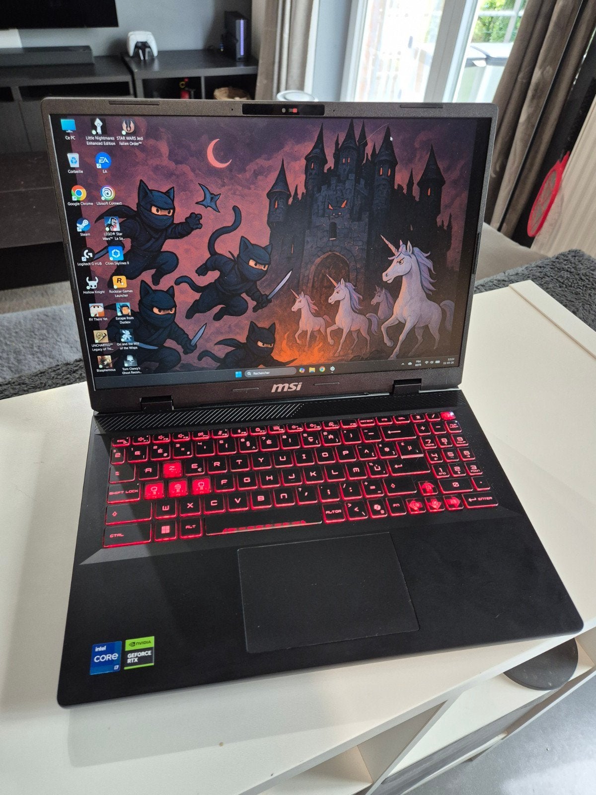 Pc portable gamer MSI sword, MSI, Core i7, 16 pouces, 4 Ghz ou plus